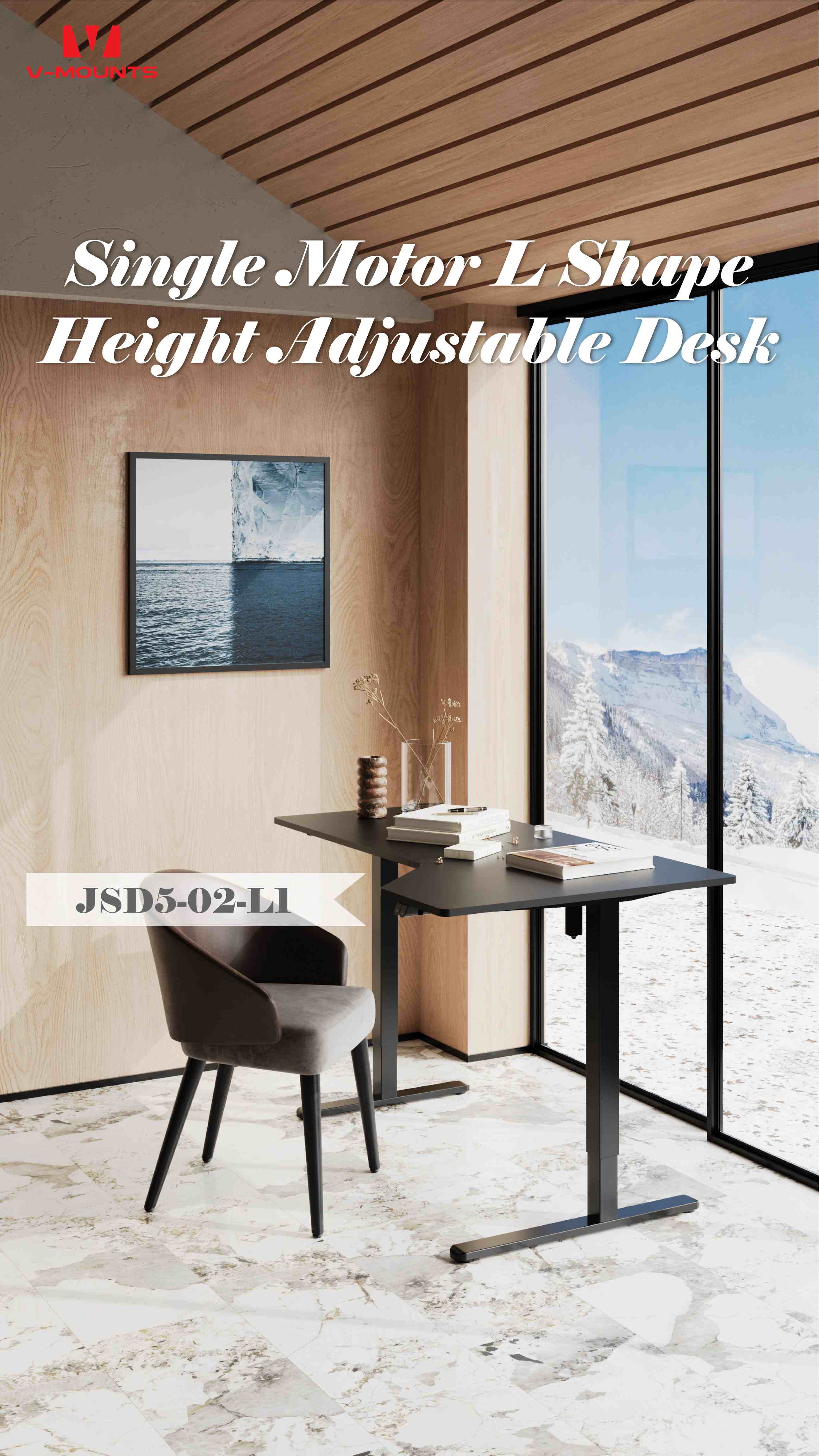 V-MOUNTS Electric Sit to Stand Desks JSD5-02-L1