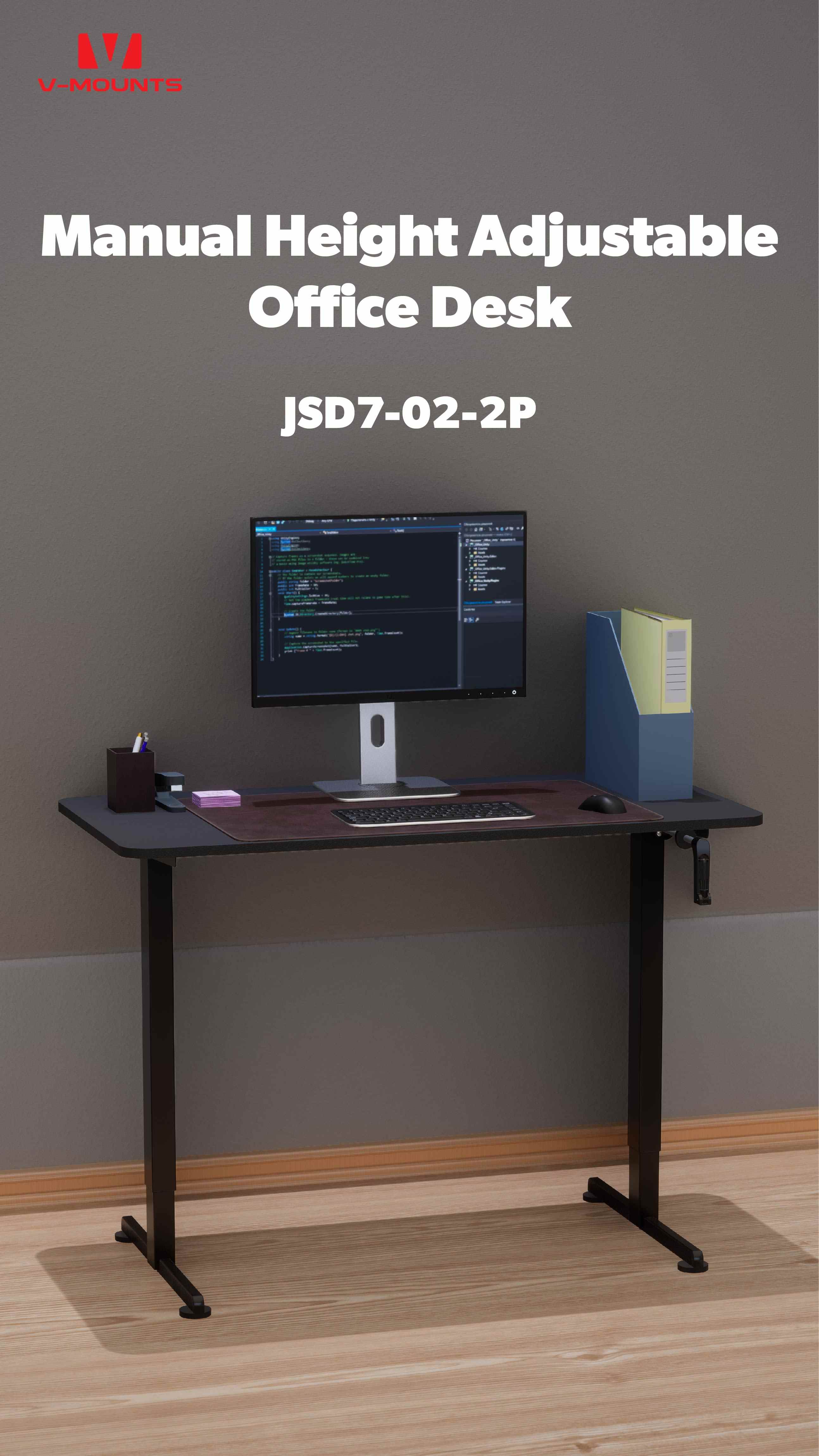 V-MOUNTS Electric Sit to Stand Desks JSD7-02-2P