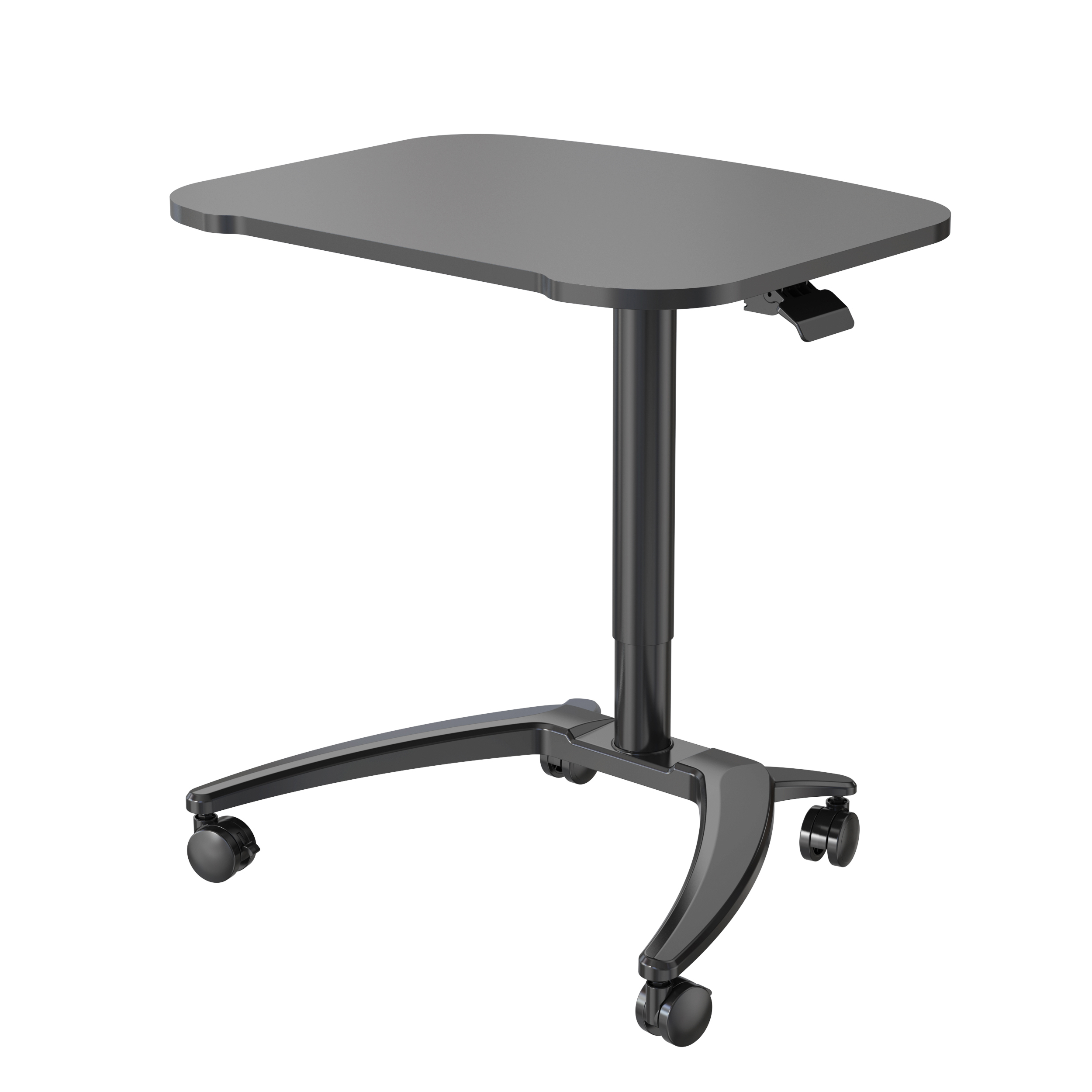 Gas Spring Height Adjusdesk Mobile Desk with Curved desk Corners – V-MOUNTS VM-FA301G