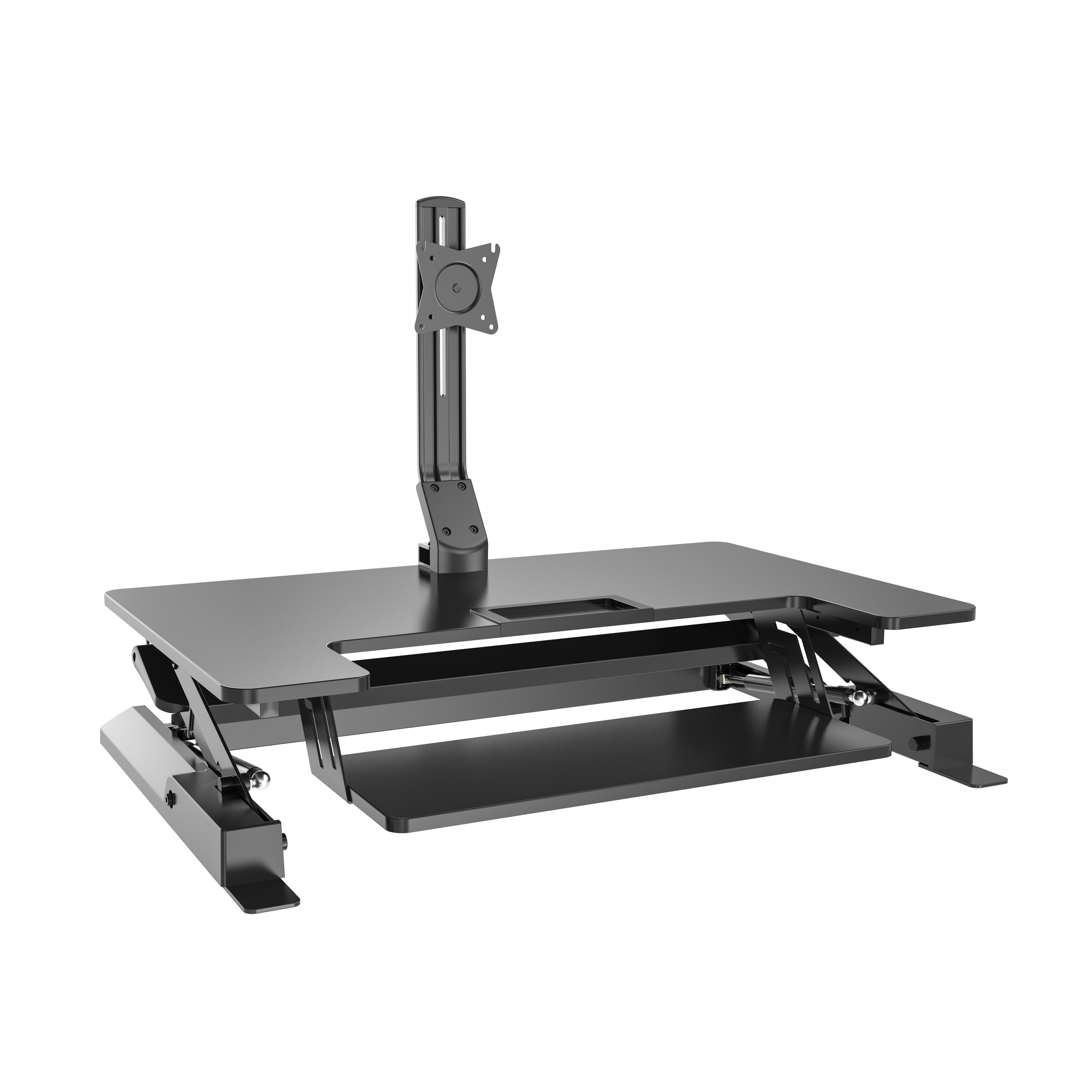 Single Monitor Stand Adjustable Desk Mount for 13–32 Inch Screens – V-MOUNTS VM-LDS01
