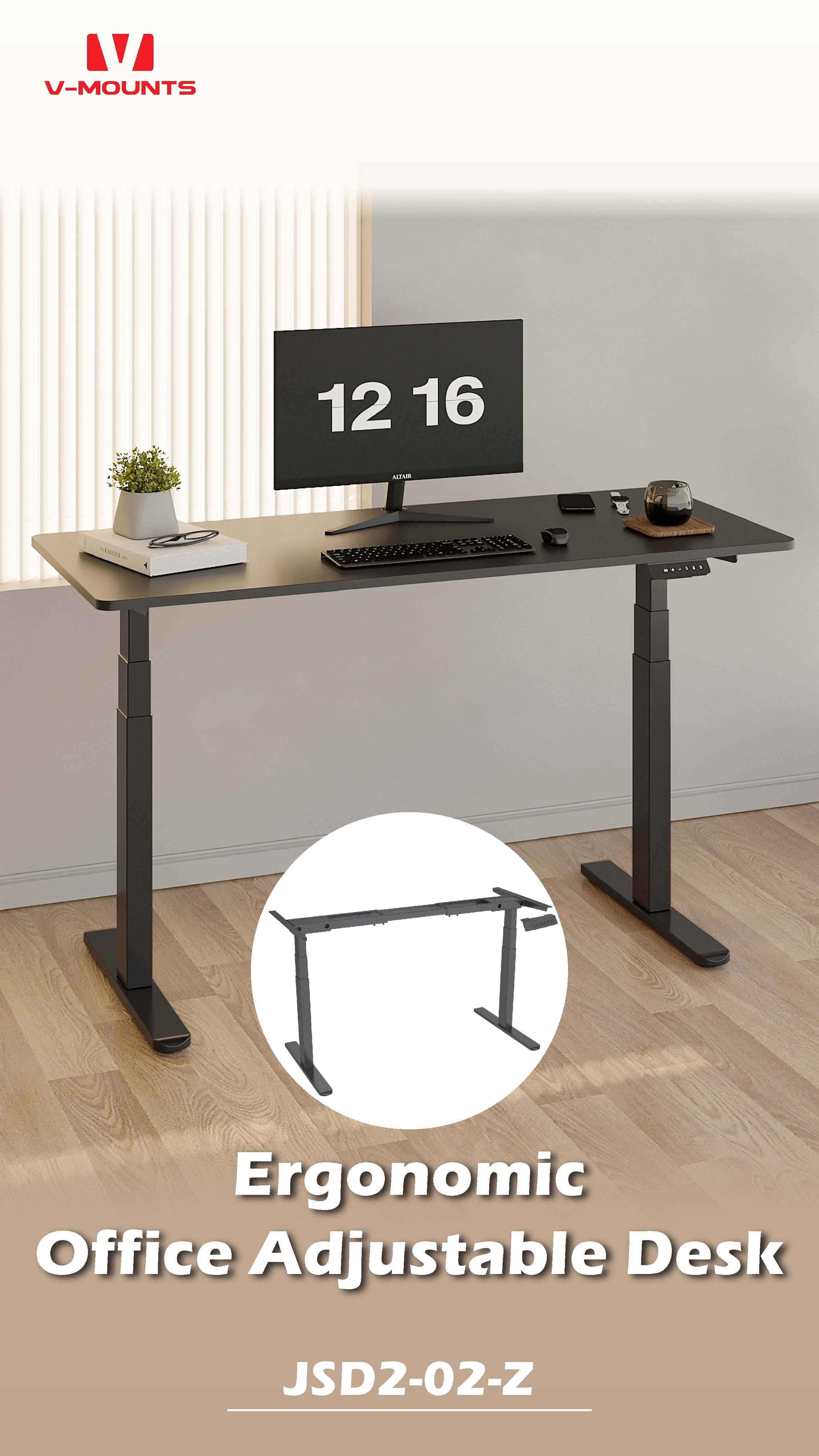 V-MOUNTS Electric Sit to Stand Desks JSD2-02-Z