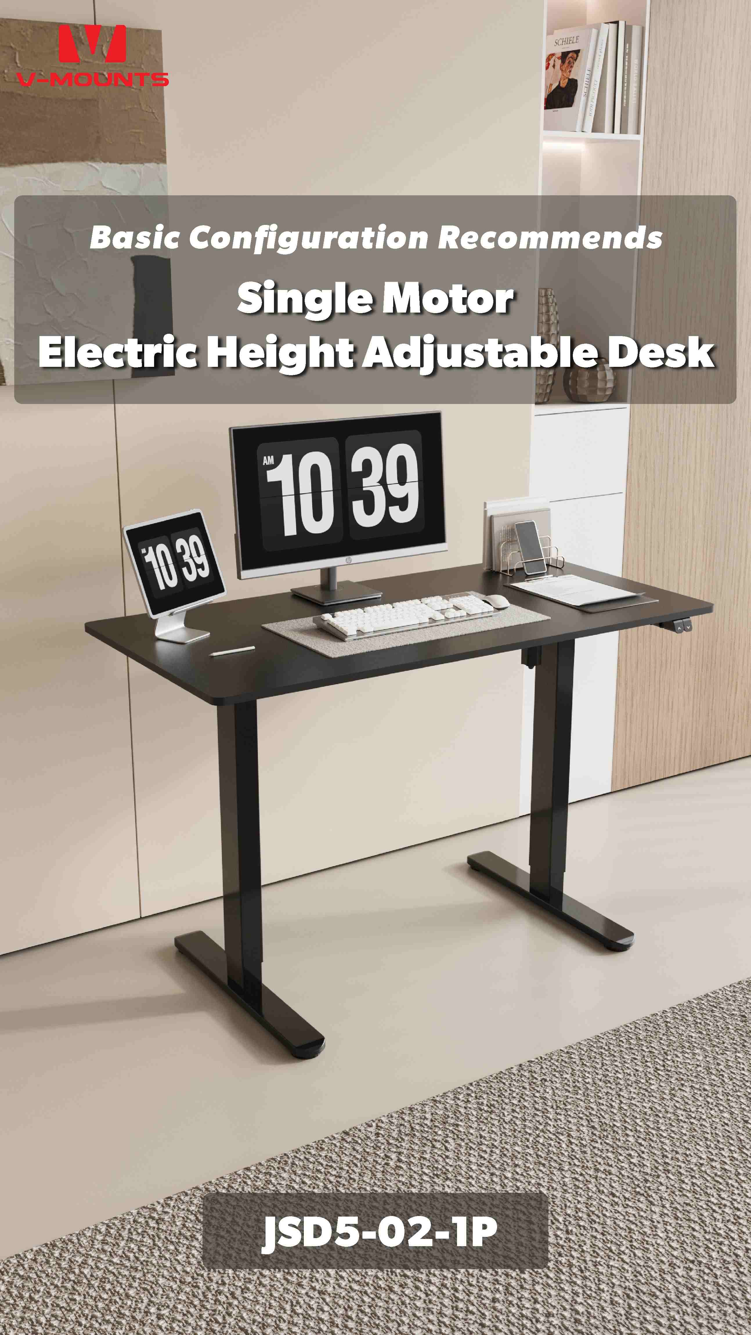 V-MOUNTS Electric Sit to Stand Desks JSD5-02-1P