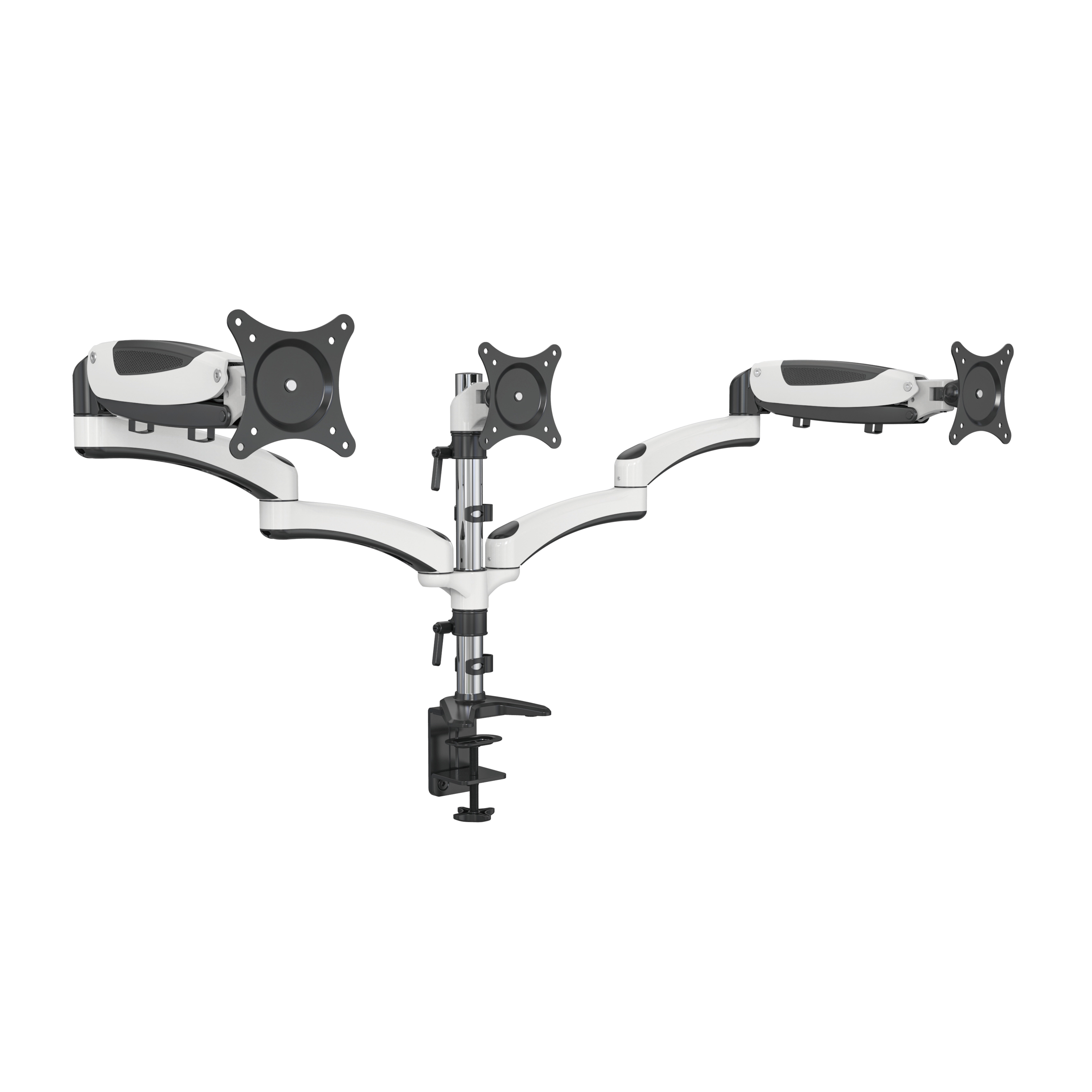 Triple Monitor Arm Gas Spring Adjustable Steel Stand with Cable Management | V-MOUNTS VM-GM136D