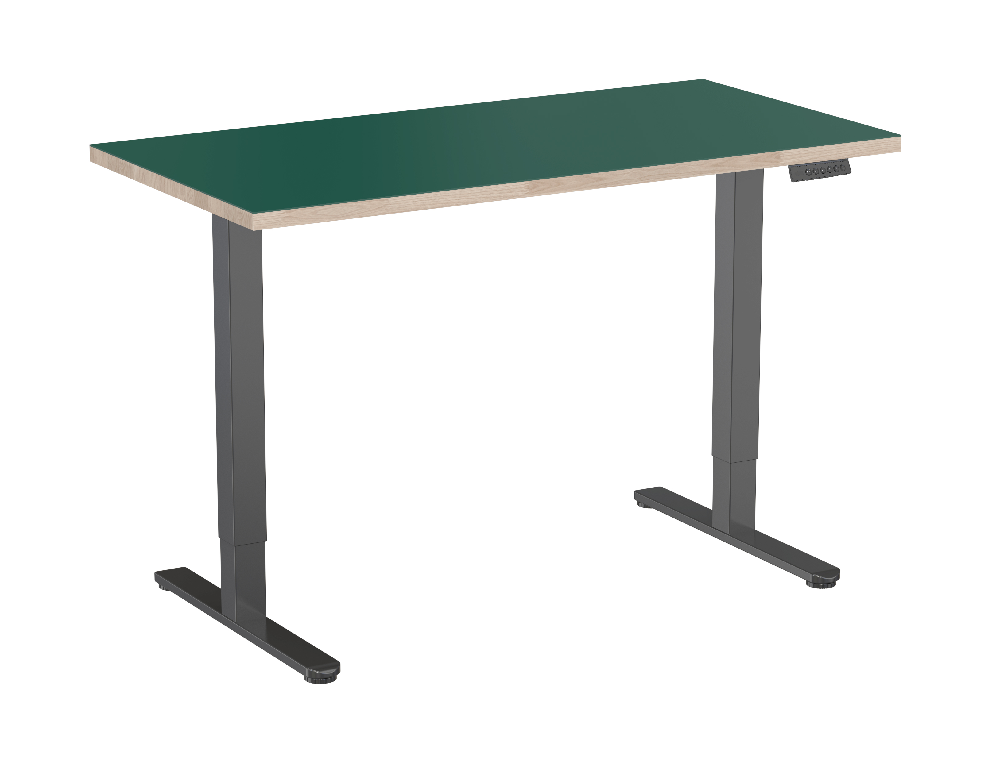 Dual Motor Electric Height Adjustable Office Desk with Square Tube Legs & Memory Control  V-MOUNTS JSD2-01-WK
