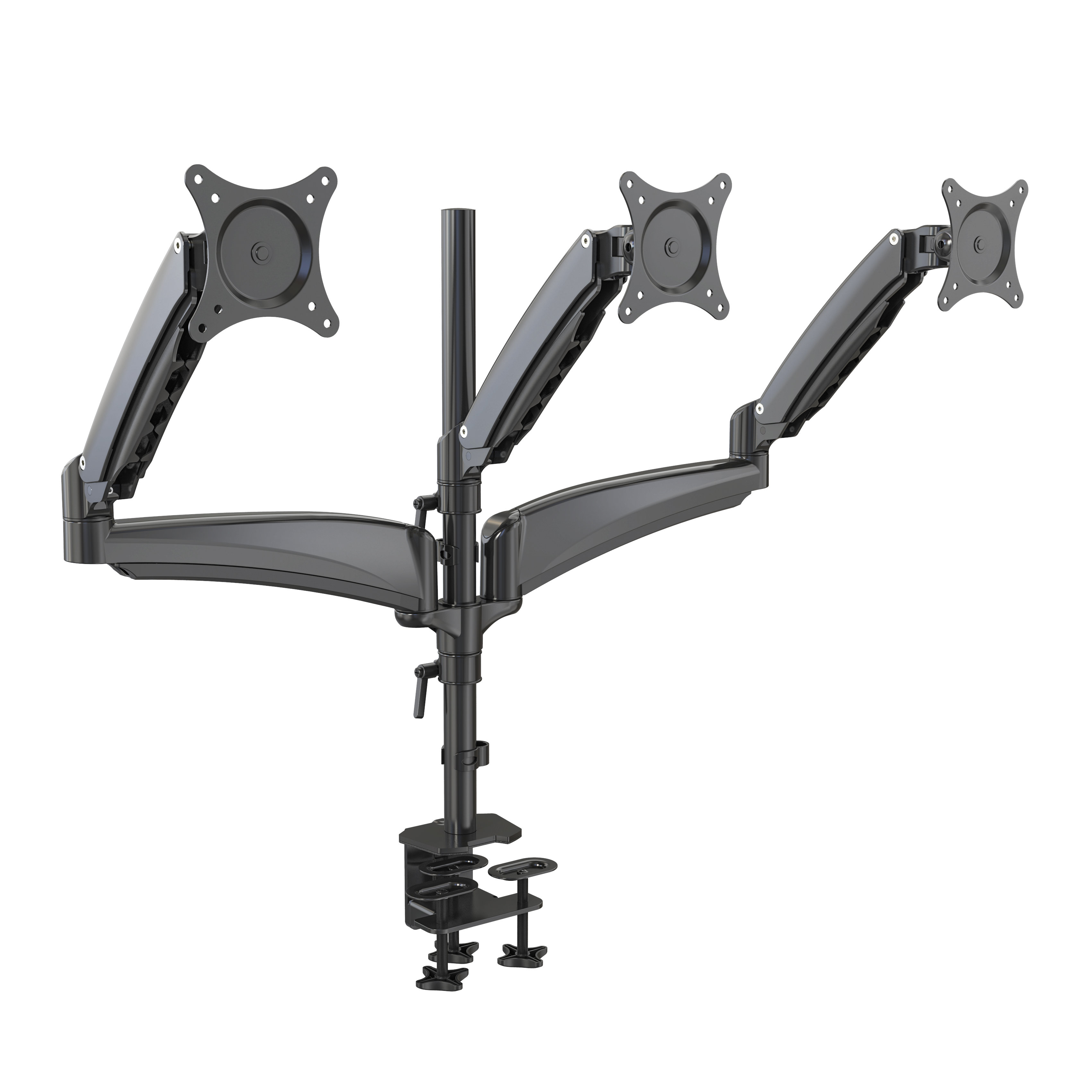 Triple Monitor Desk Mount Full Motion Adjustable Arms – V-MOUNTS VM-LDS135