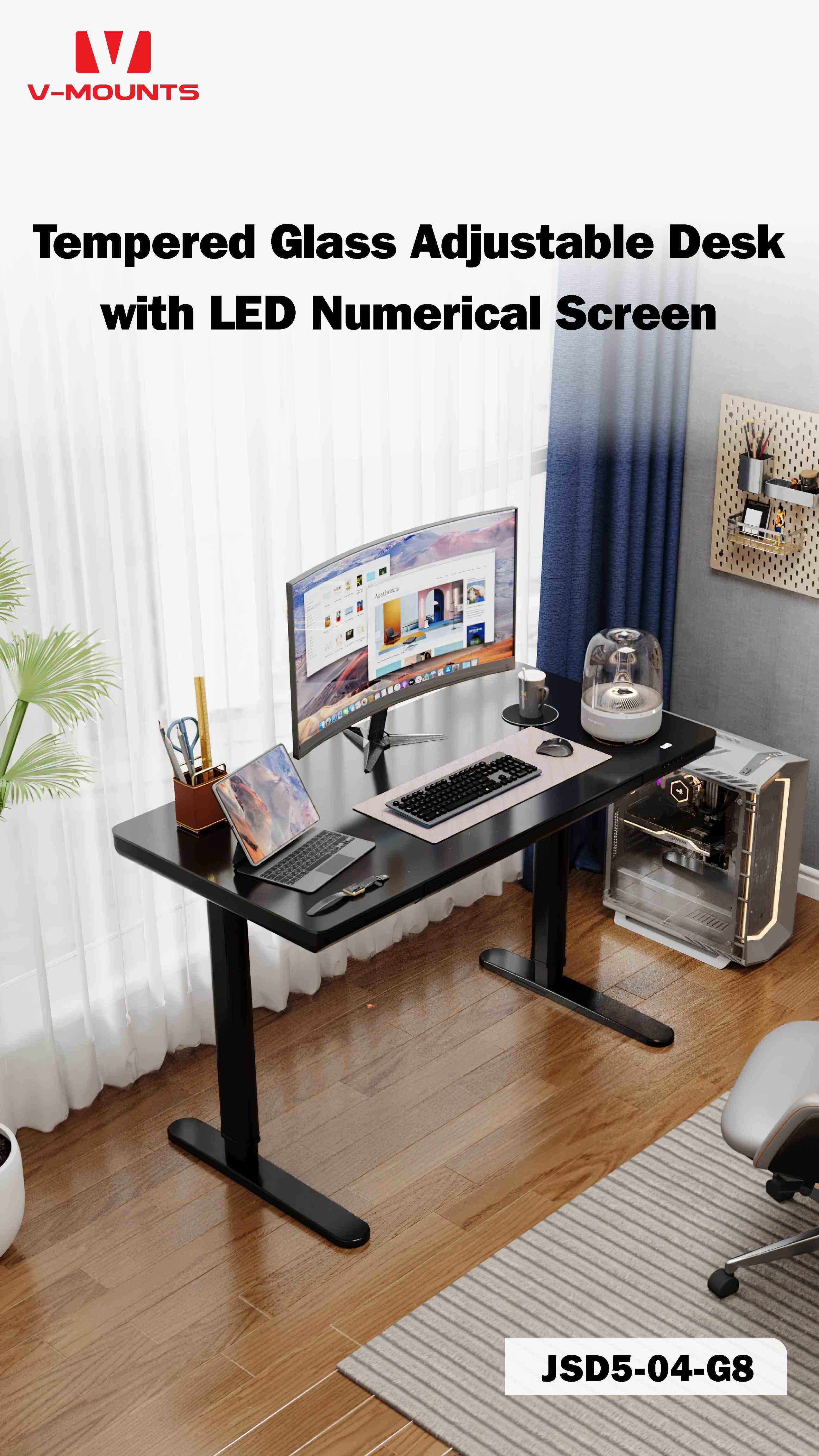 V-MOUNTS Electric Sit to Stand Desks JSD5-04-G8