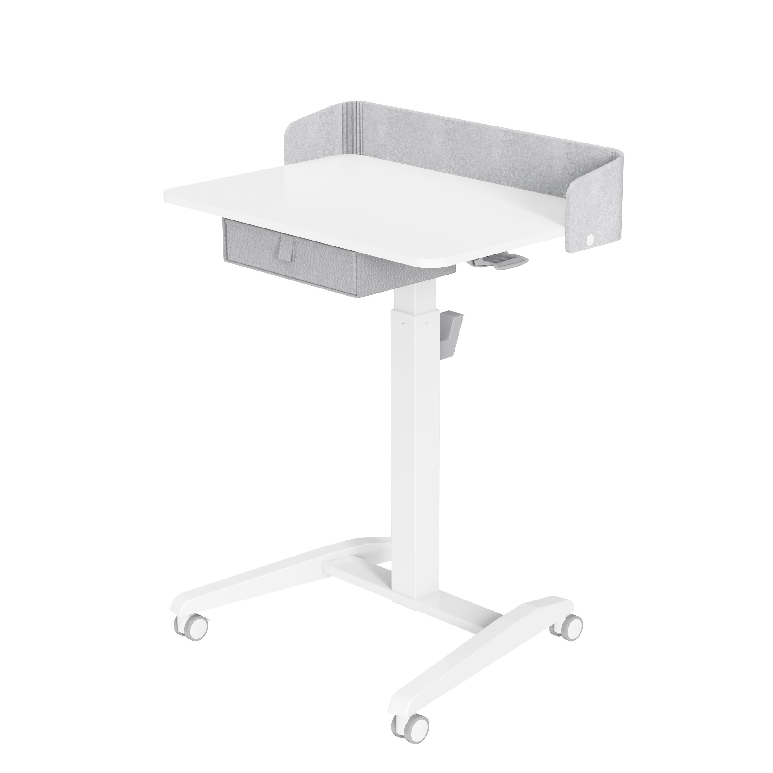 Mobile Laptop Desk with Adjusdesk Height, Storage Drawer & Felt Screen – V-MOUNTS VM-FA102
