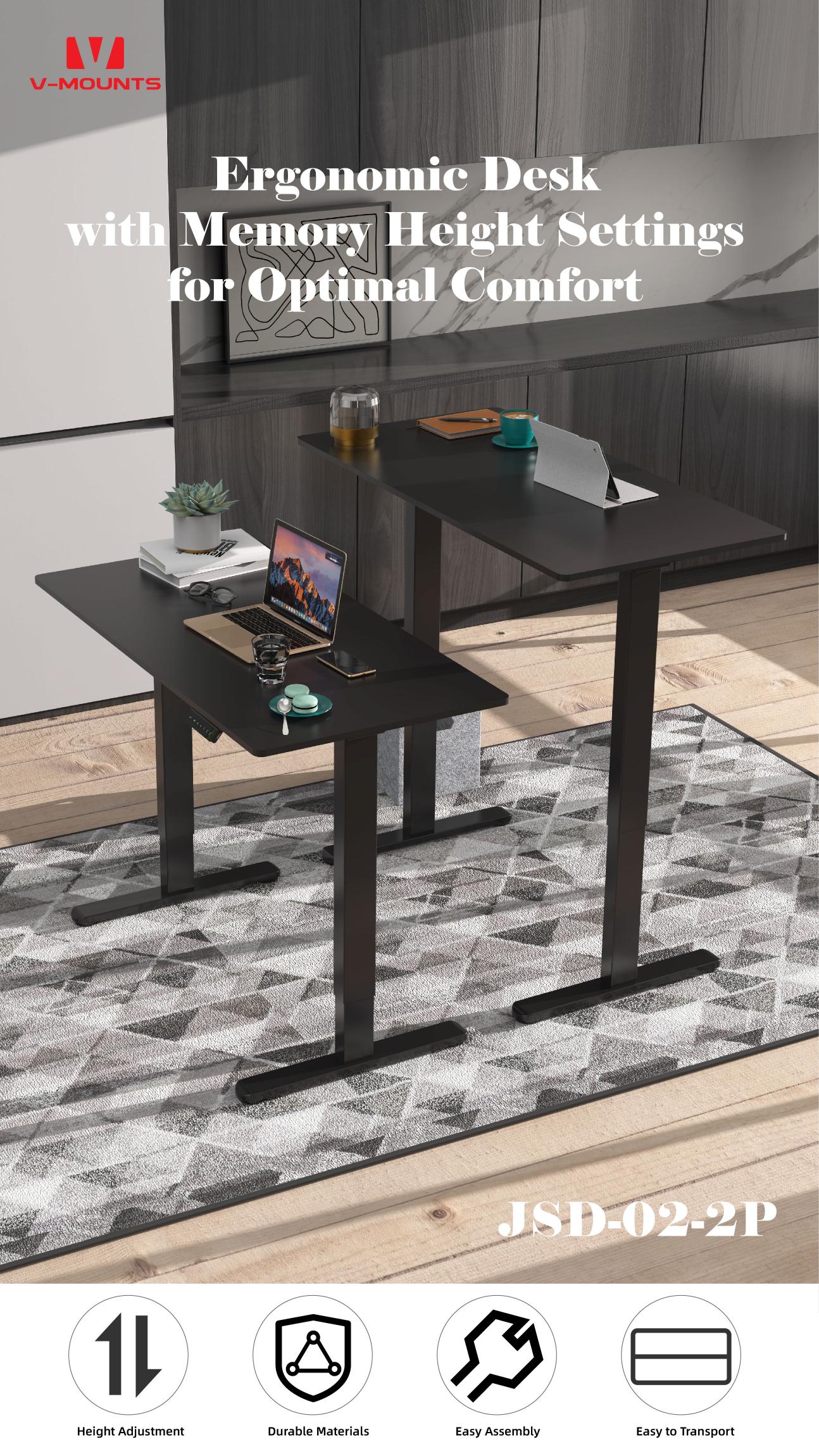 V-MOUNTS Electric Sit to Stand Desks JSD2-02-2P
