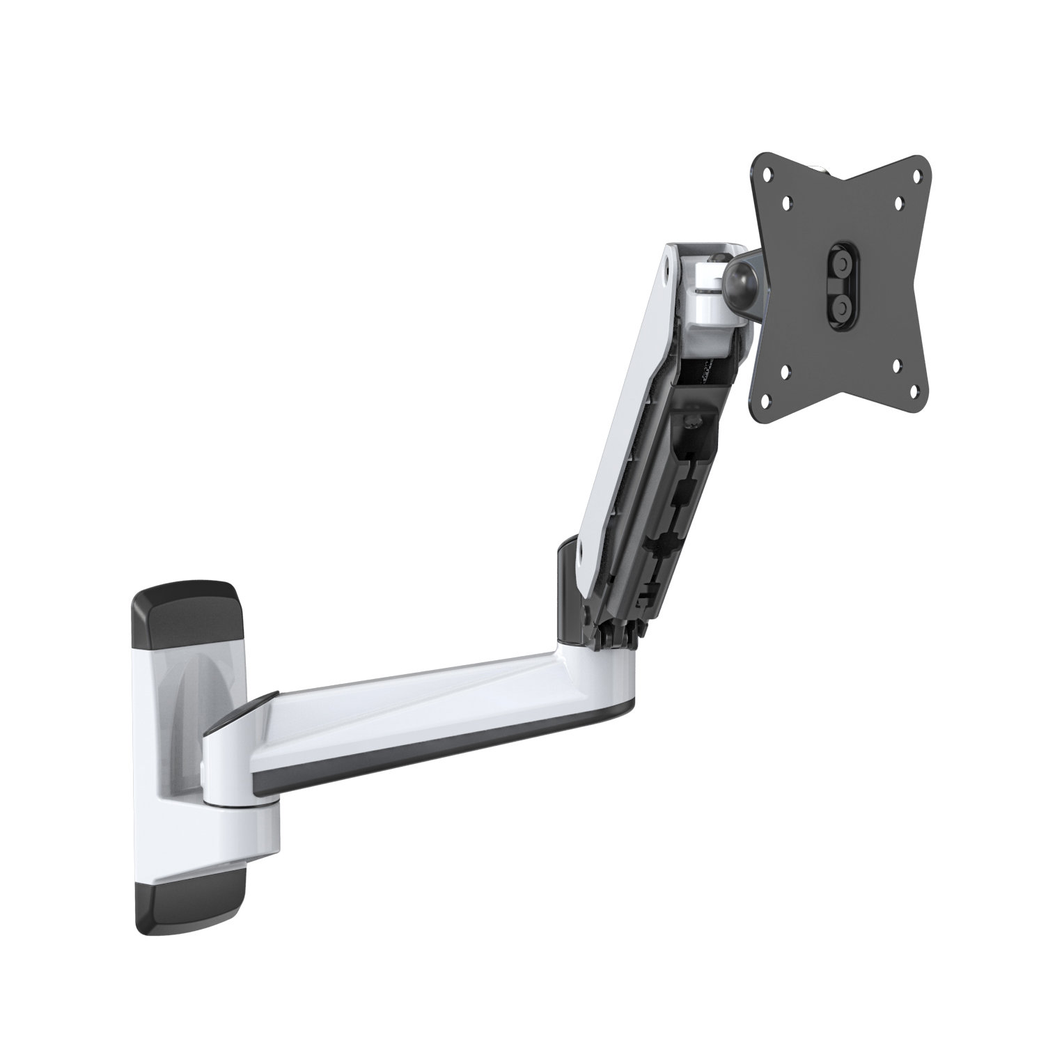 Wall Mount Gas Spring Monitor Arm with Free Hover & Cable Management – V-MOUNTS VM-GA12W