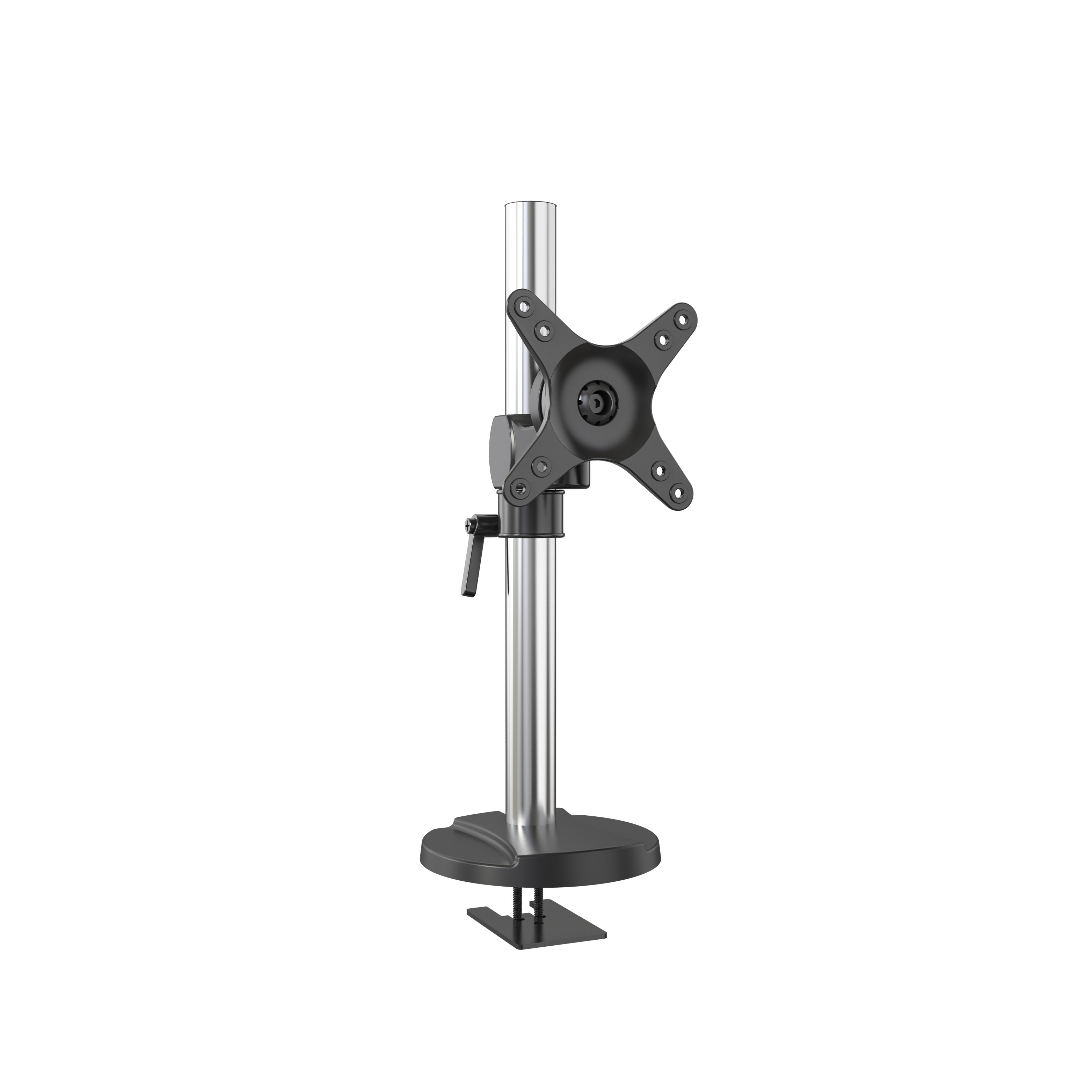 Freely Adjustable Height Monitor Desk Mount with Tilt, Swivel, and Portrait-to-Landscape Rotation — V-MOUNTS VM-D11