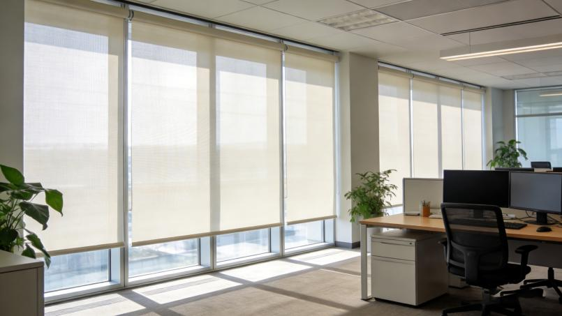 درّاجة ظل شمسية مقاومة للحريق من الفئة أ المصنوعة من البولي تترافلوروإيثيلين، للاستخدام في المكاتب والمطابخ وغرف النوم