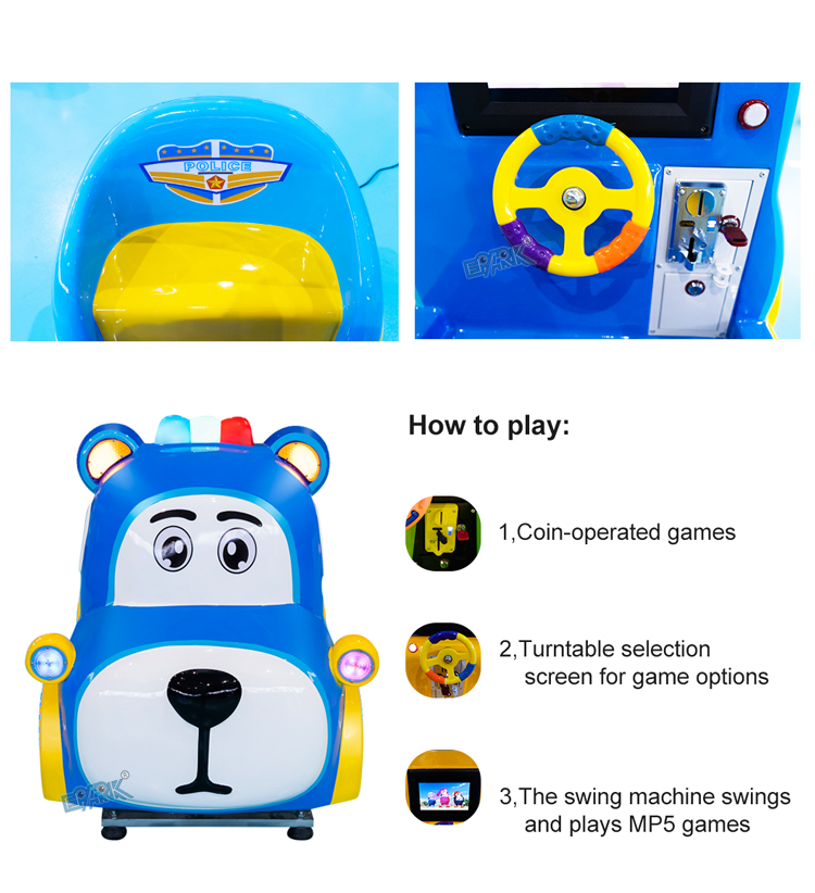 Coin Operated Game Children's Cartoon Car Racing Games Machine Car Kiddie Ride Machine factory