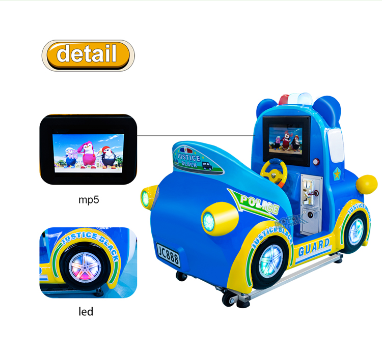 Coin Operated Game Children's Cartoon Car Racing Games Machine Car Kiddie Ride Machine details