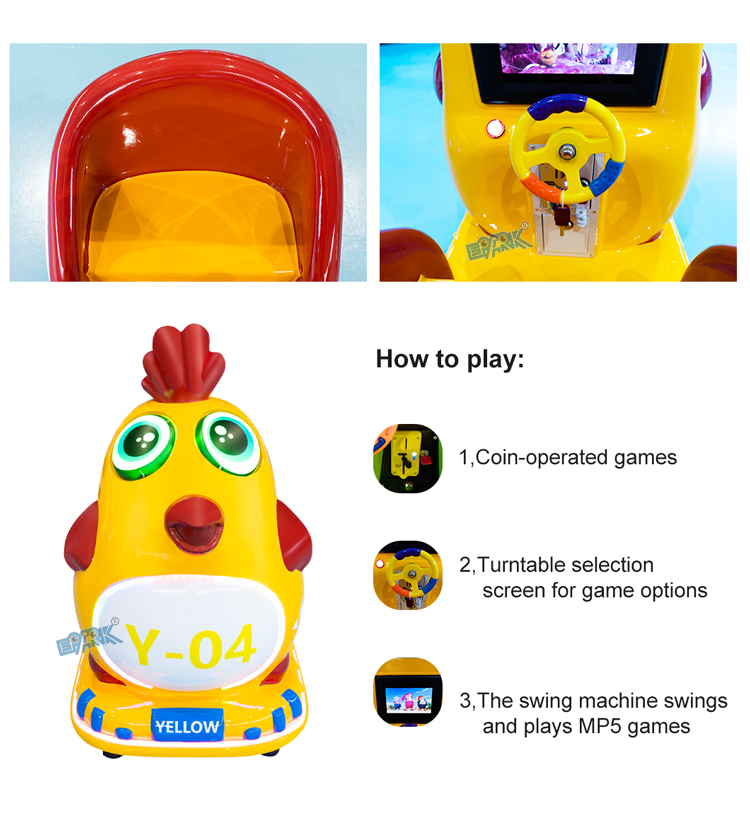 Coin Operated Rides Swing Mini Kiddie Rides Car Kids Game Machine Amusement Park Kiddie Rides manufacture