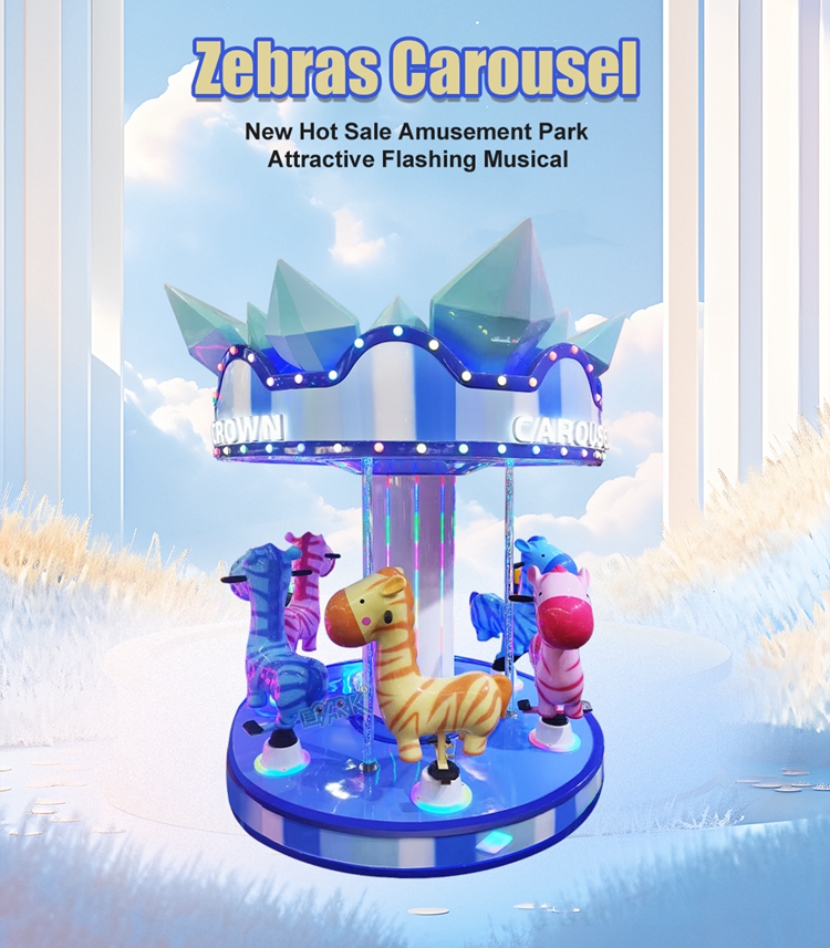 Coin Game Kids Ride Carousel 6 Players Merry Go Round Horse Swing Kids Riding Machine For Sale supplier
