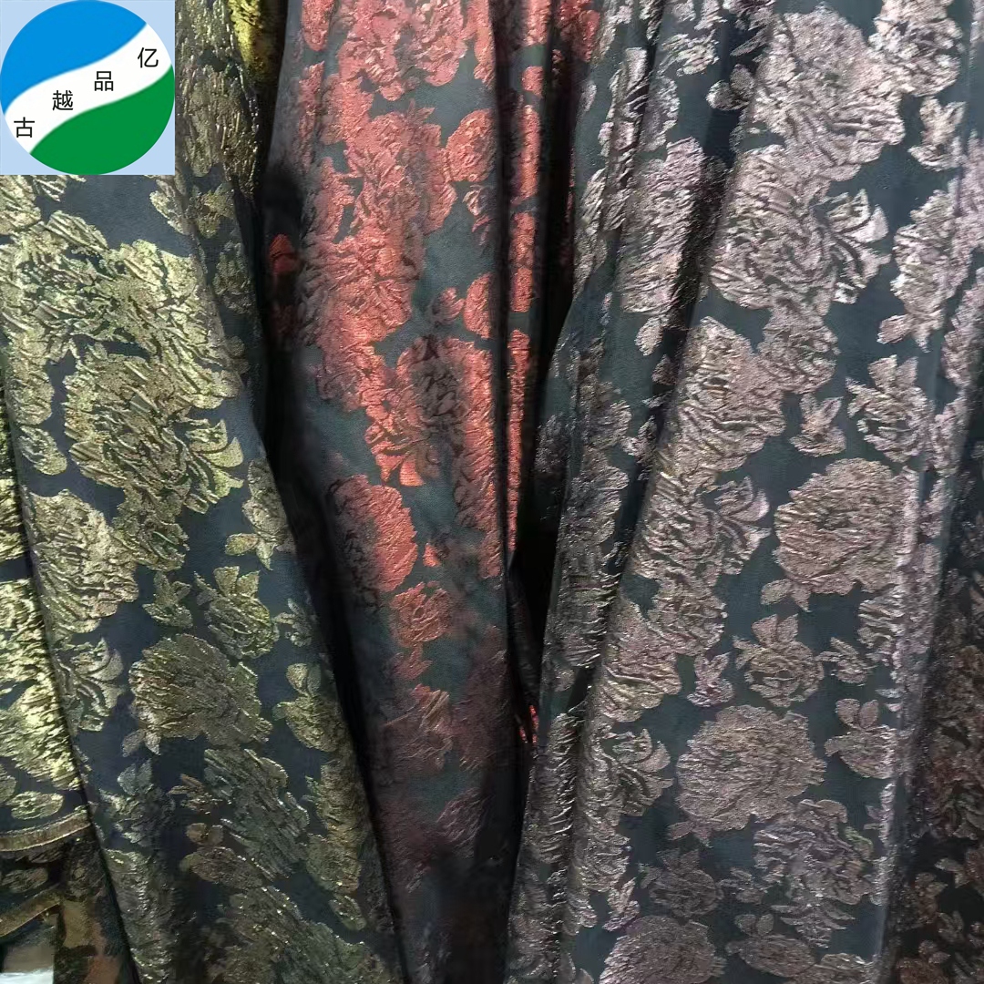 מוצרים חמים בשוק פוליאסטר Jacquard הדפסה טקסטיל במלאי עבור לבוש M-241214-8