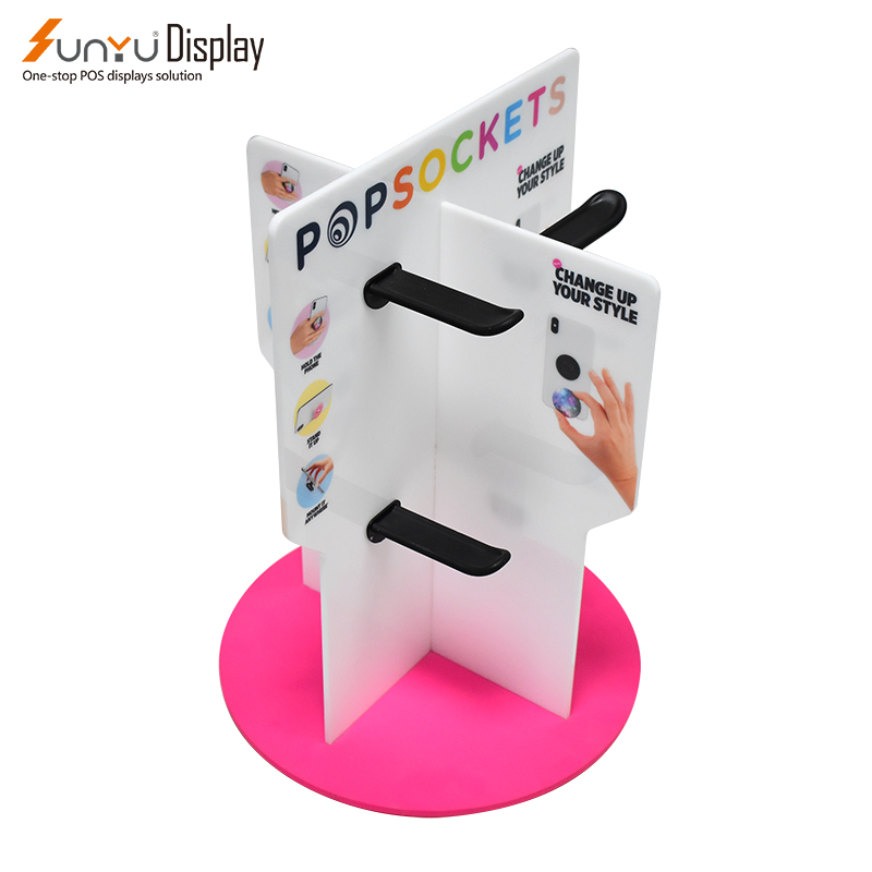 High Quality Rotating Acrylic POP Sockets Phone Holder