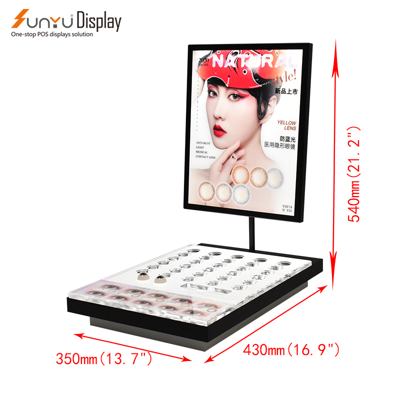 High-Luxury Contact Lens Display Stand With Light