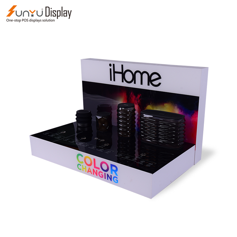 Good Quality Luxury Acrylic Sound Speak Display Stand with click button