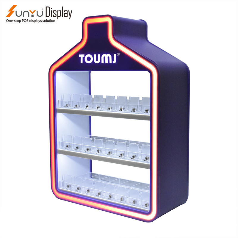 3 Tiers LED Lighting Acrylic Smoke Stand