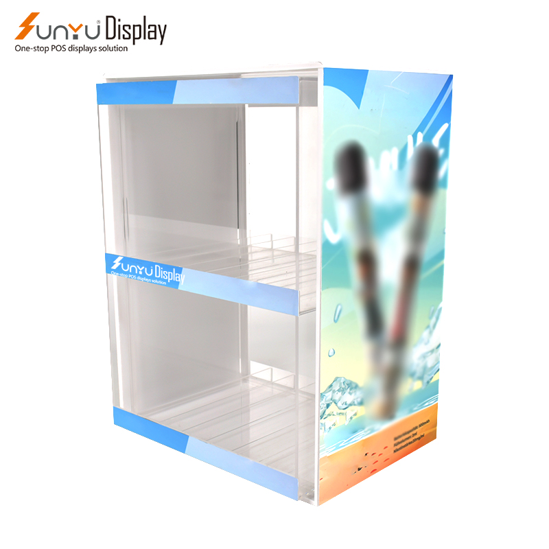 2 Layers Acrylic Smoke Display Stand