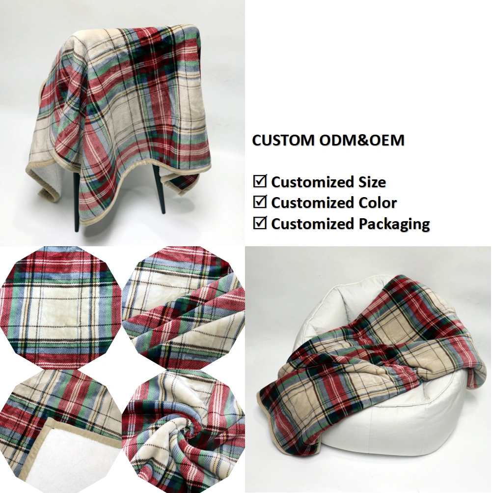 Blanket Red Plaid Blankets Home Decor Warm Milk Sherpa Throw Blanket Lattice Plush Soft Blanket
