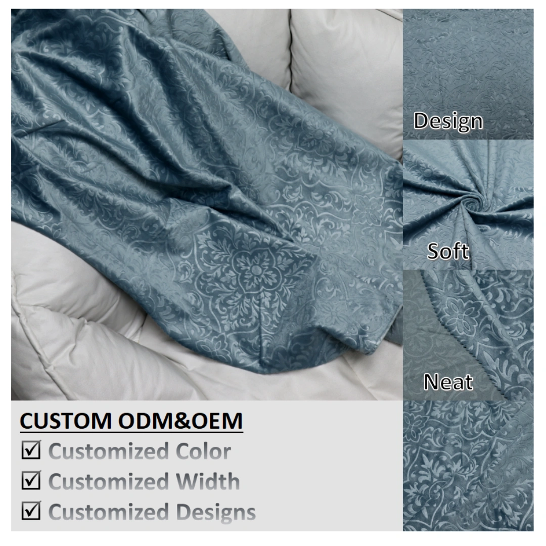 Unique Quality Italian Design Embossed Luxury Velvet High Quality Fabric for Home Decoration Sofa