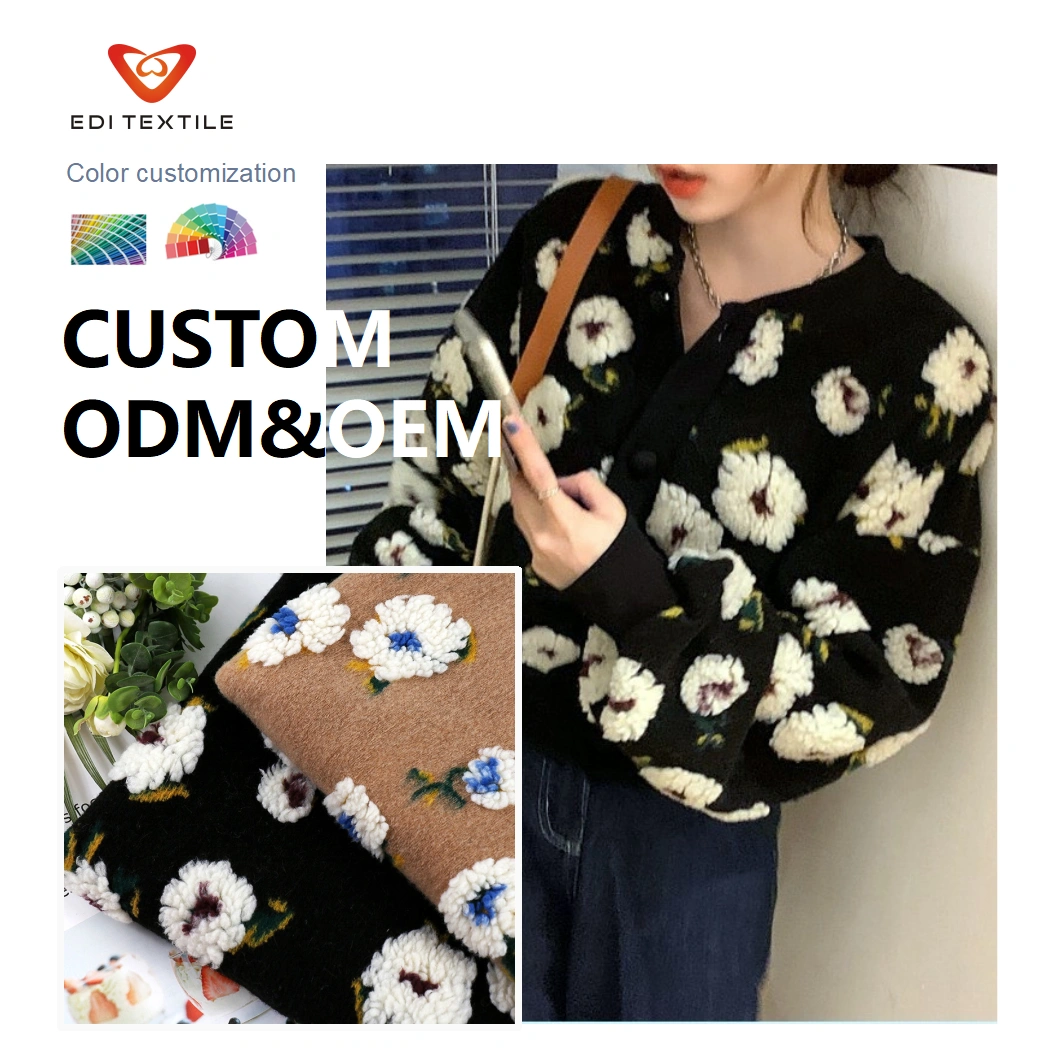 New Design Vintage 100% Recycled Polyester Jacquard Floral Knitted Fabric Wholesale High Quality Jacquard for Clothing and Bed