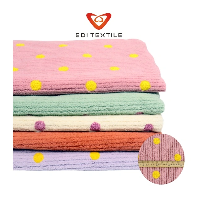 Faux Fur Fabric Fluffy Cloth DIY Cushion Case Blankets Upholstery Sewing Polka Dot Sherpa Fabrics