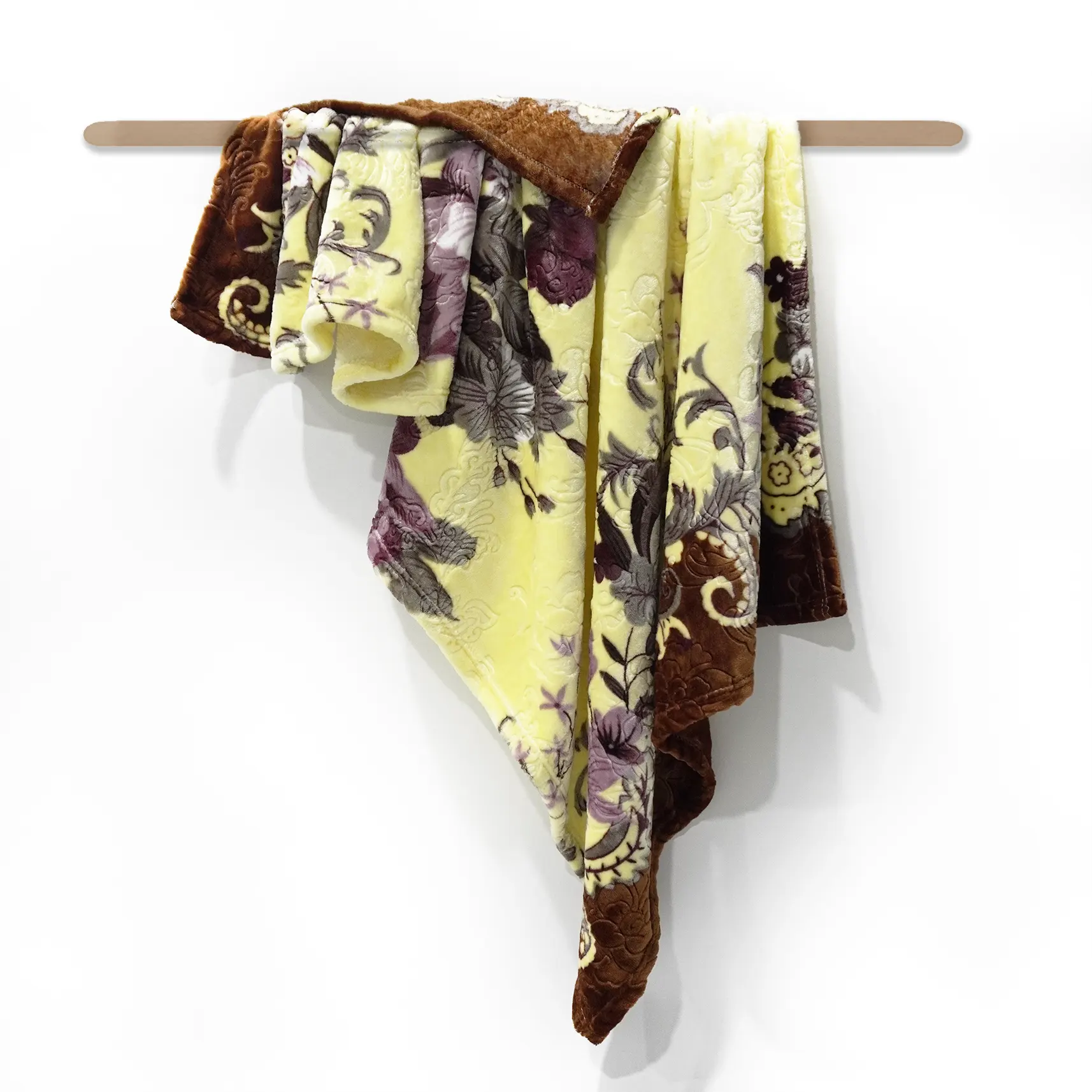 flannel blanket super soft throw blanket premium silky flannel clouds stylish plain jacquard lightweight bed blanket all season-2