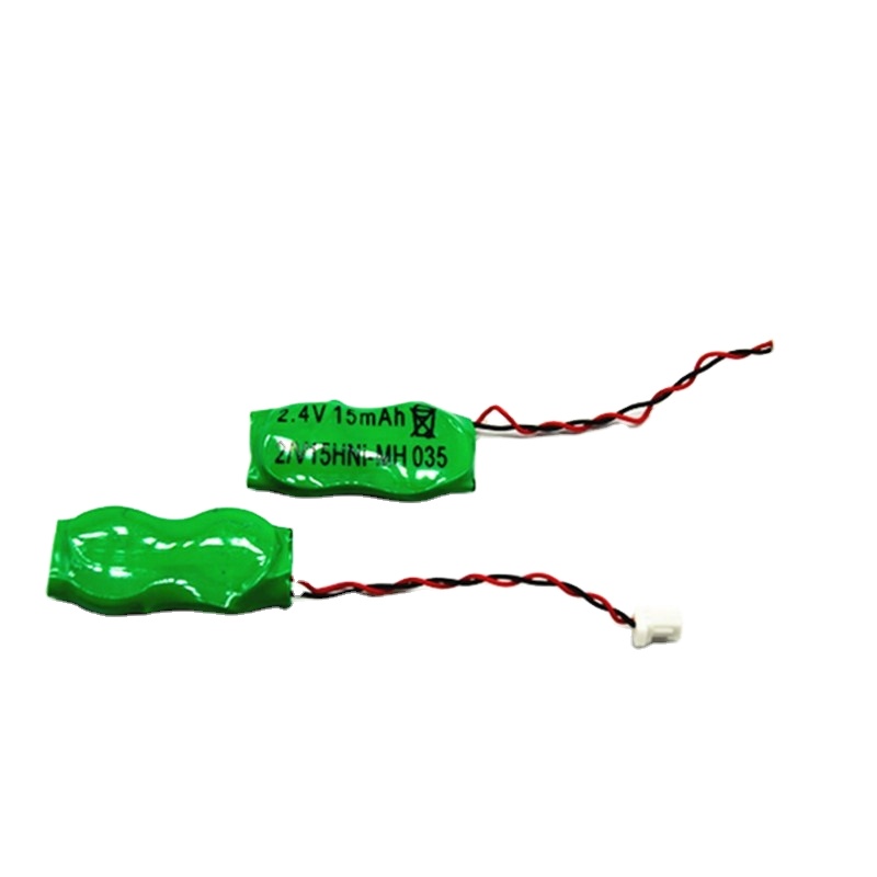 Rechargeable nimh ni mh button cells battery Ni-MH 2.4V 20mAh with connector