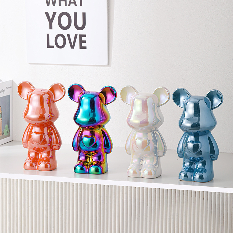 Nous ornaments d'ós de colors nòrdics, decoracions creatives per a la llar de mida petita, estàtues decoratives de ceràmica, decoració minimalista