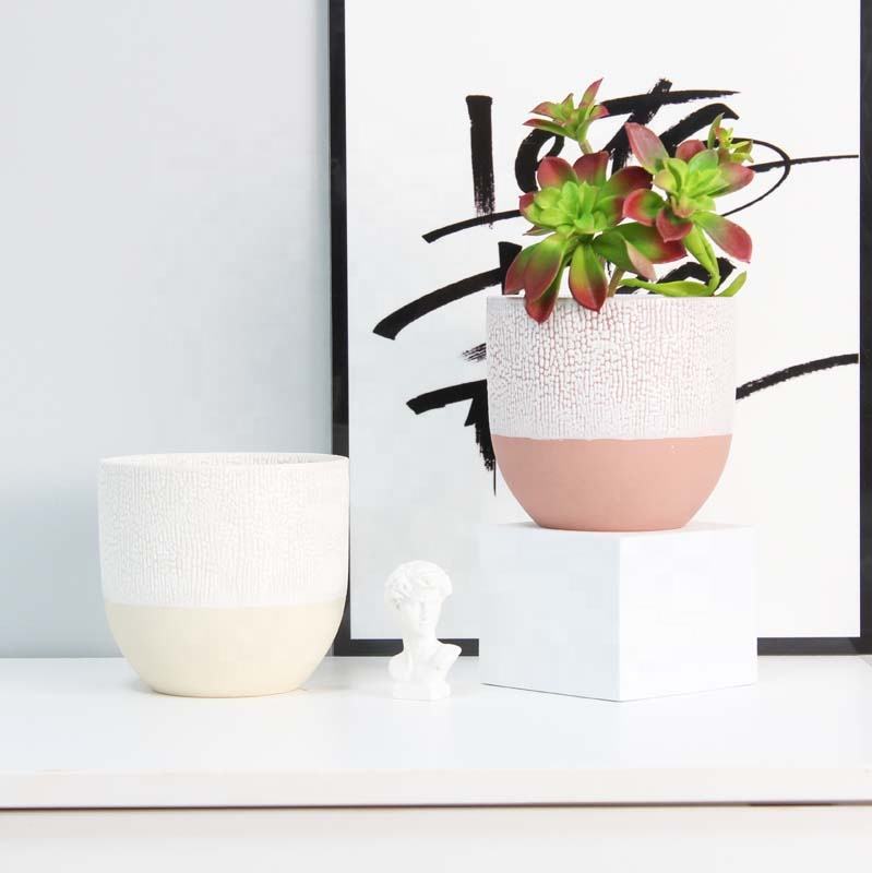 ماڈرن ونٹیج کوریائی ٹیراکوٹا گملے قدرتی سیمنٹ مٹی کے سکولینٹ گمدون گارڈن آؤٹ ڈور کٹ کے لیے