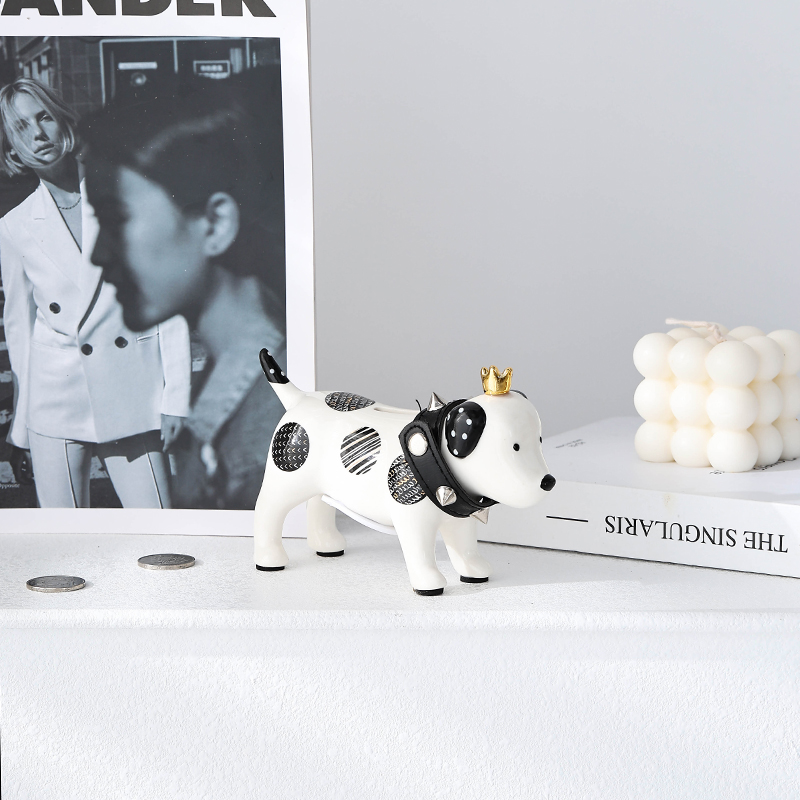 Decoració de Casa de Gossos de Cèramica Banc de Monedes de Cèramica Pintat a Mà Decoració de Casa de Gos de Cèramica Decoració Ceràmica del Saló