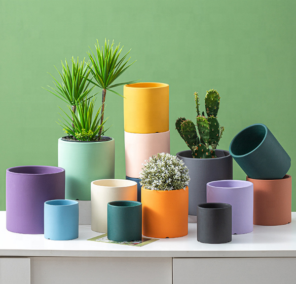 بیسٹ سیلر گارڈن ہوم ڈیکوریشن رنگ برنگا نارڈک چائے ہول سیل سرامک پھولوں کے پودے لگانے والے گملے