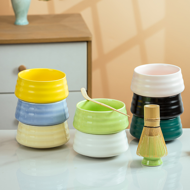 Japansk Keramik Matchabolle Slå Matcha Sang Dynasti Tebordmidler Keramik Tebord Tebæger Rører Matcha Børstesæt