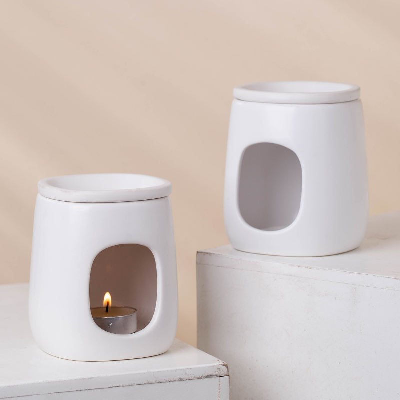Керамические масляные горелки Расплав таблеток Декор дома Тепловая панель Ароматерапия Подставки для свечей