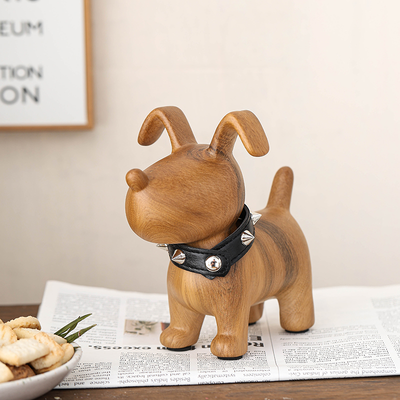 Adorn de gos mon i adorador de cèrcies de ceràmica d'alta qualitat, adorn del bany i del saló, adorn d'emmagatzematge
