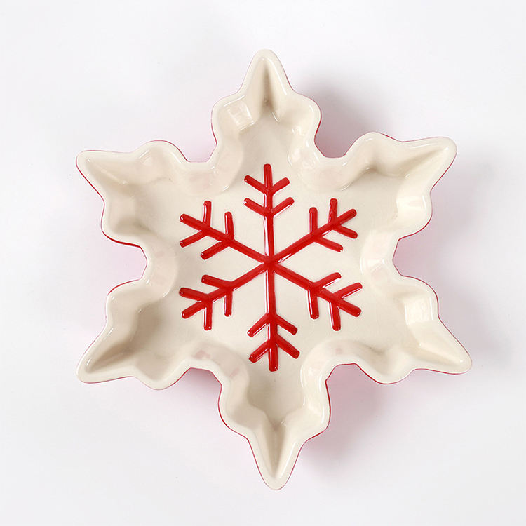 Νέα Σχεδίαση Κορυφαίας Κάλυψης Επιτραπεζιακής Πιάτο για τα Χριστούγεννα Αποστολή Πιάτο με Χιονιού Μπλεφερ για την Οικιακή Κάλυψη των Χριστουγέννων