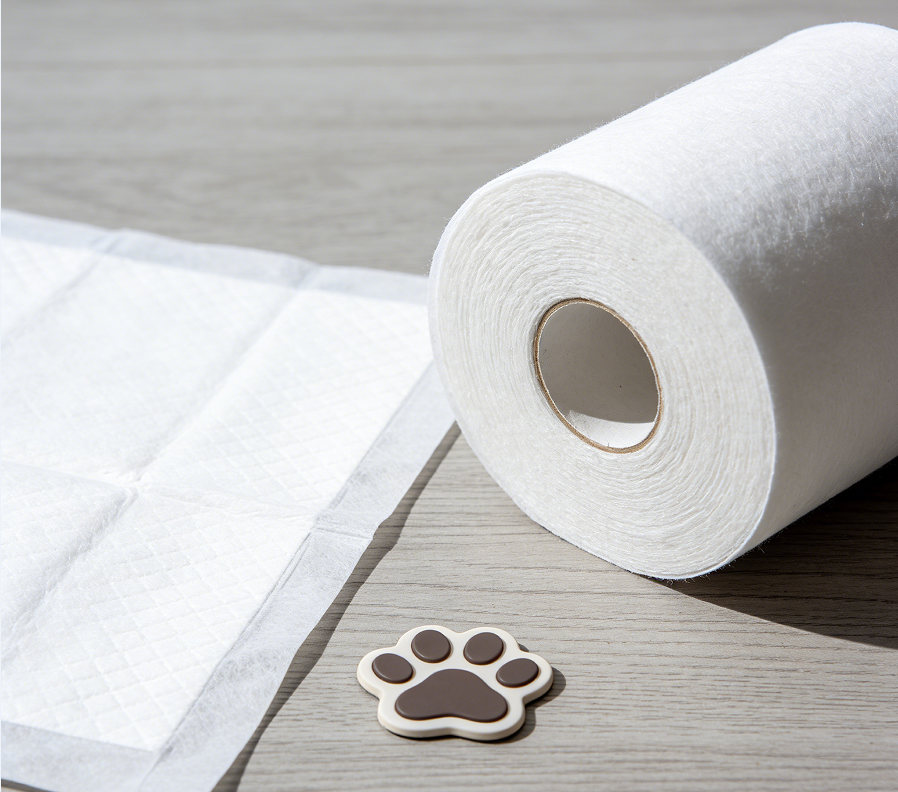 Бял хидрофилен спанбонд нетъкан плат за пелени за домашни любимци - Шандонг Синди Нови Материали