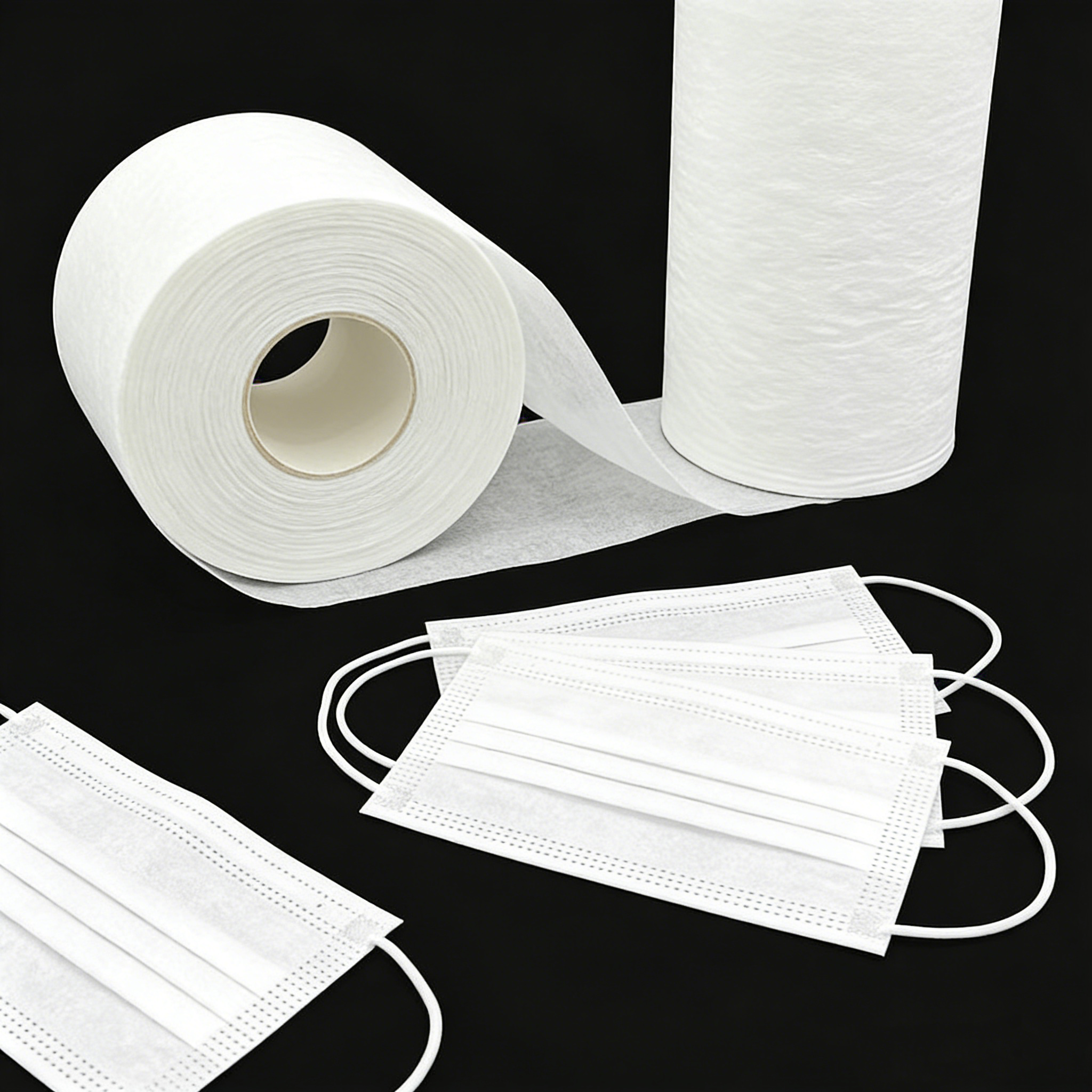 Tessuto non tessuto idrofobo in PP al 100% SS Spunbond per materiale grezzo di mascherine