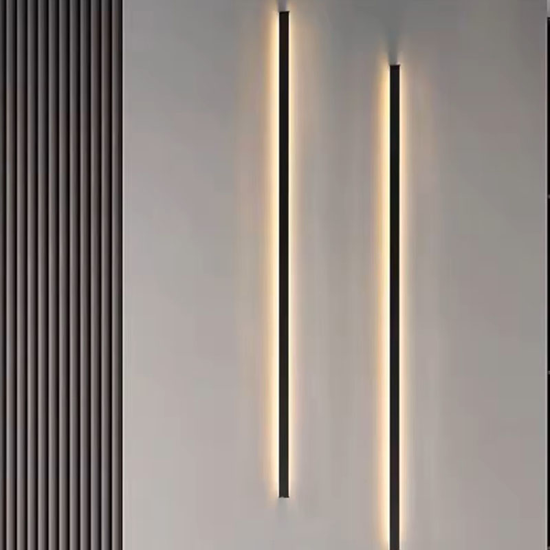 Novo Diseño 110V Moderno Aluminio PC Negro Branco Iluminación Interior Quarto LED Linear Paredes