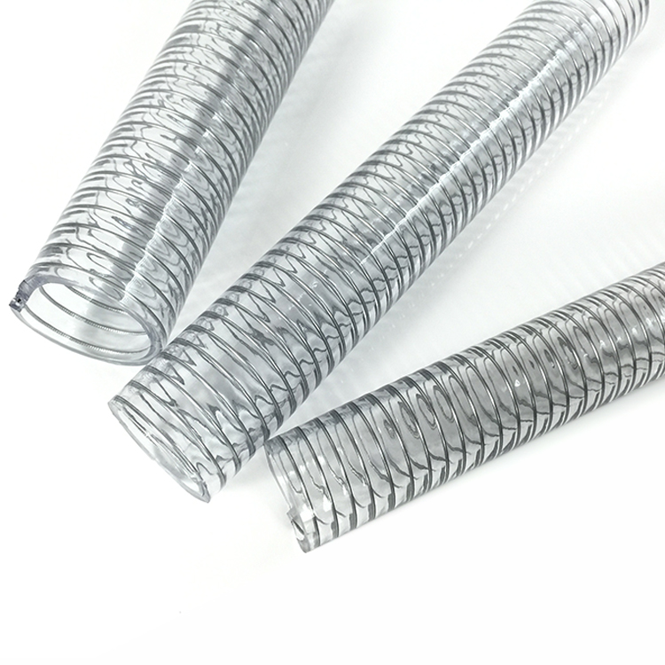 Vacuum Reinforced Food Grade PVC Steel Wire Hose, 6 8 10 15 inch Light weight and Transparent Spiral Reinforced Spring Pipe Tube