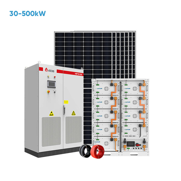 מערכת אנרגיה סולארית פופולרית באירופה מ-Lovsun 30kw 50kw 100kw 200kw למערכות עסקיות היברידיות