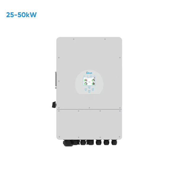 Deye מזג חשמל היברידי 50 kW SUN-50K-SG01HP3- EU-BM4 Deye מזג חשמל HV בטריה Deye מזג חשמל היברידי 50kW שלושה מופעים