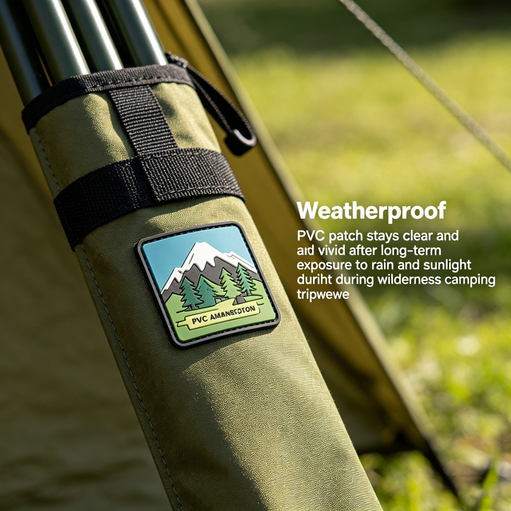 AWELLS Outdoor Wilderness PVC Patch, Weatherproof Soft Rubber Badge for Camping & Hiking Equipment