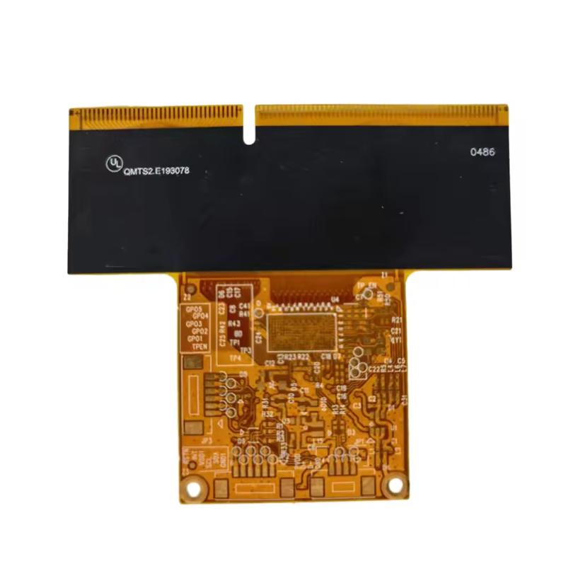 เทคโนโลยีขั้นสูง แผงวงจรสีเหลืองแบบกำหนดเอง จอแสดงผล LCD แผง FPC ด้านเดียว แผงวงจรยืดหยุ่น (Flexible PCB)