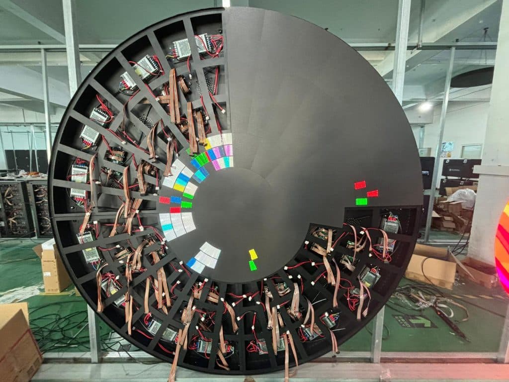 P2 2m Diameter Round LED Screen Shipping to France