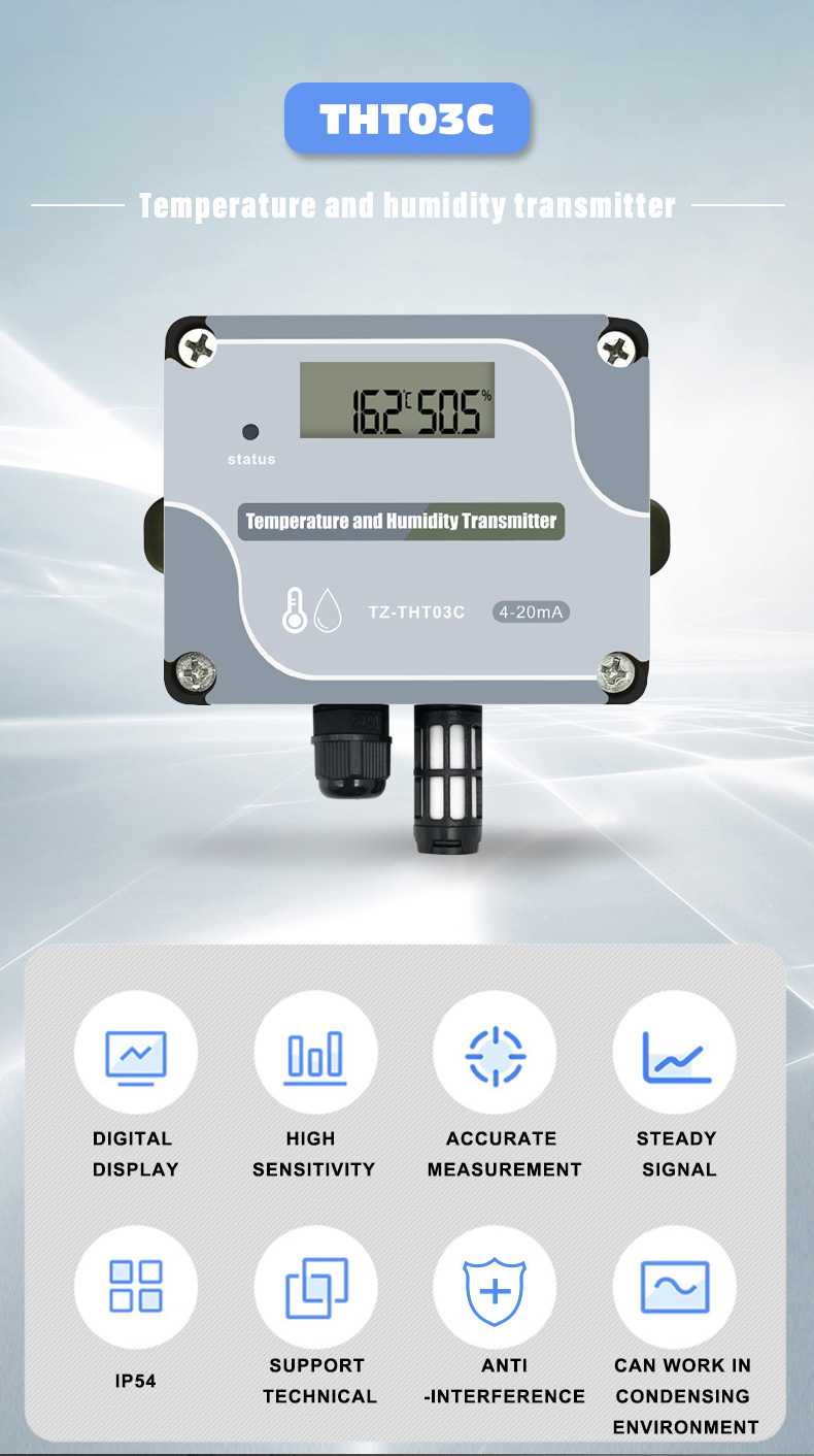 Industrial Temperature and Humidity Transmitter 4-20mA Sensor Indoor and Household Temperature Controller supplier