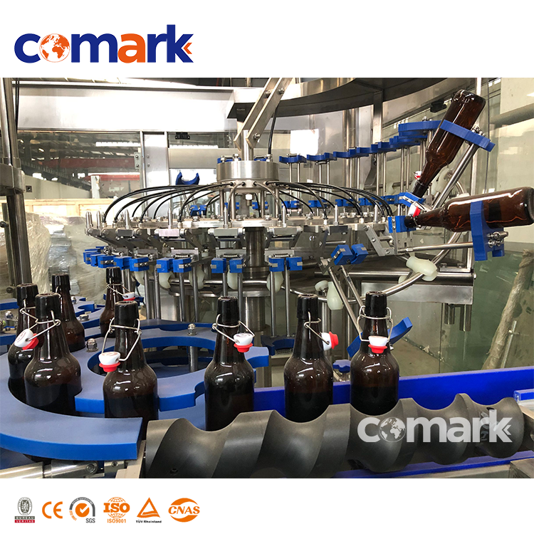 Linea completa per il riempimento di bottiglie di vetro da 4000BPH